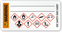 Warning, GHS Hazard Secondary Label