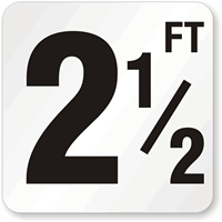 2.5 Feet Pool Depth Marker