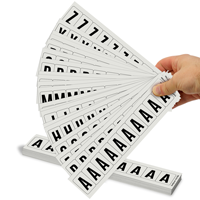 Aluminium 1" Numbers and Letters Character black on silver Azkit