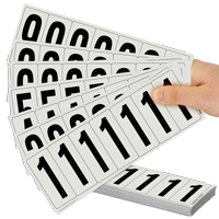 Aluminium 2.25" Numbers and Letters Character black on silver 09Kit