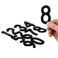 Die Cut Magnetic Numbers Set 3 Inch Tall Black