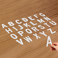 Die Cut Reflective Letters Set 4 Inch Tall White