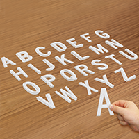 Die Cut Reflective Letters Set 5 Inch Tall White