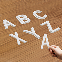 Die Cut Reflective Letters Set 6 Inch Tall White