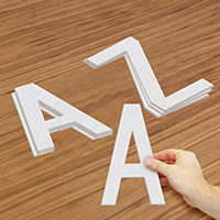 Die Cut Reflective Letters Set 8 Inch Tall White