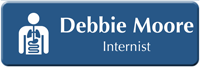 Customizable Internal Medicine Internist LaserLogo Badge with Symbol