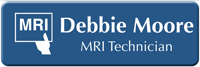 Custom MRI Technician LaserLogo Name Badge with Symbol
