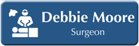 Customizable Surgeon LaserLogo Badge with Operation Theatre Symbol