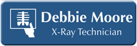 Customizable Xray Technician LaserLogo Badge with Imaging Symbol