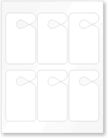 Sheet of Plastic Hang Tag Six Permits/Sheet