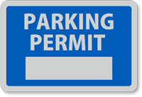 Parking Permit for Outside of Car Window