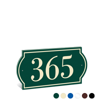 PermaCarve Sign Colonial Address Plaque  Three Numbers