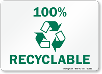 100% Recyclable Sign