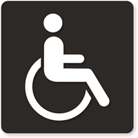 Accessible Sign with ISA Wheelchair Symbol 6" x 6
