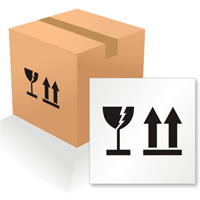 Broken Glass And Up Arrows Symbol Floor Stencil