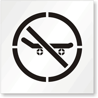 No Skateboarding Floor Stencil