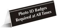 Photo ID Badges Required Sign