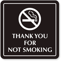 Thank You For Not Smoking (with symbol)