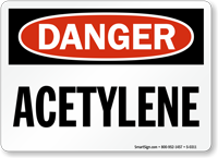 Danger Acetylene Sign