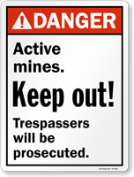 Active Mines Keep Out
