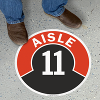 Aisle ID 11 Floor Sign