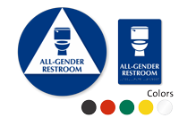 California Wall Door All Gender Restroom 2 Signs/Kit