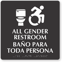 All Gender Restroom Updated ISA Symbol Sign