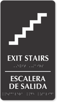 Bilingual Exit Stairs Escalera De Salida Sign