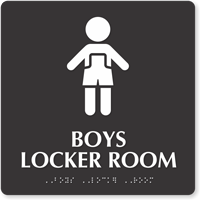 Boys Locker Room Sign