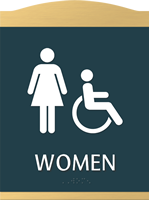 Women with Women/ISA Handicapped Graphic Braille Sign