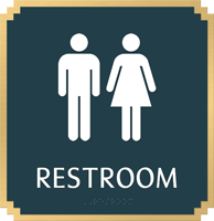 Restroom with Male/Female Graphic and Braille