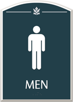 Men with Graphic and Braille Sign