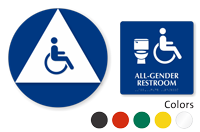 California Wall Door All Gender Restroom 2 Signs/Kit