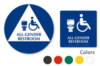 California All Gender Restroom ISA Symbol 2 Signs/Kit