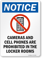 Cameras And Cell Phones Prohibited Sign