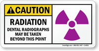 Dental Radiographs Taken Beyond This Point Sign