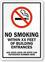 Custom No Smoking Sign