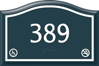 Santera HT Room Number Sign w/Border 4 in. x 6 in.