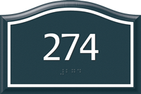 Santera HT Room Number Sign w/Border 4 in. x 6 in.