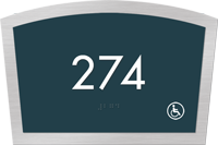 Apex Room Number Braille Sign 4.25" x 6.375"