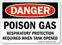 Danger Respiratory Protection Required Sign