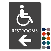 Accessible Restrooms Directional Sign