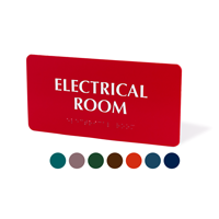 Braille Tactile Touch Electrical Room Sign