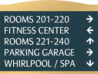 Esquire Directional Door Sign 5 Lines