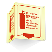 To Use Fire Extinguisher …  Sign