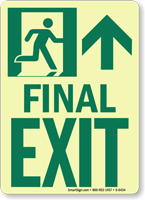 GlowSmart™ Directional Exit Sign Up Arrow Sign