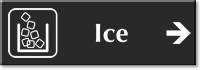 Ice Engraved Sign Ice Cubes Right Arrow Symbol