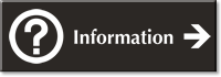 Information Engraved Sign Question Mark Right Arrow Symbol