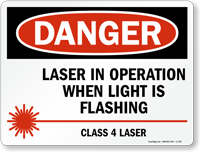 Danger Laser In Operation  Danger Sign