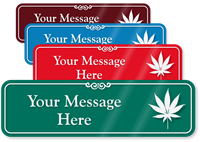 Custom Showcase Dispensary Marijuana Leaf Symbol Sign